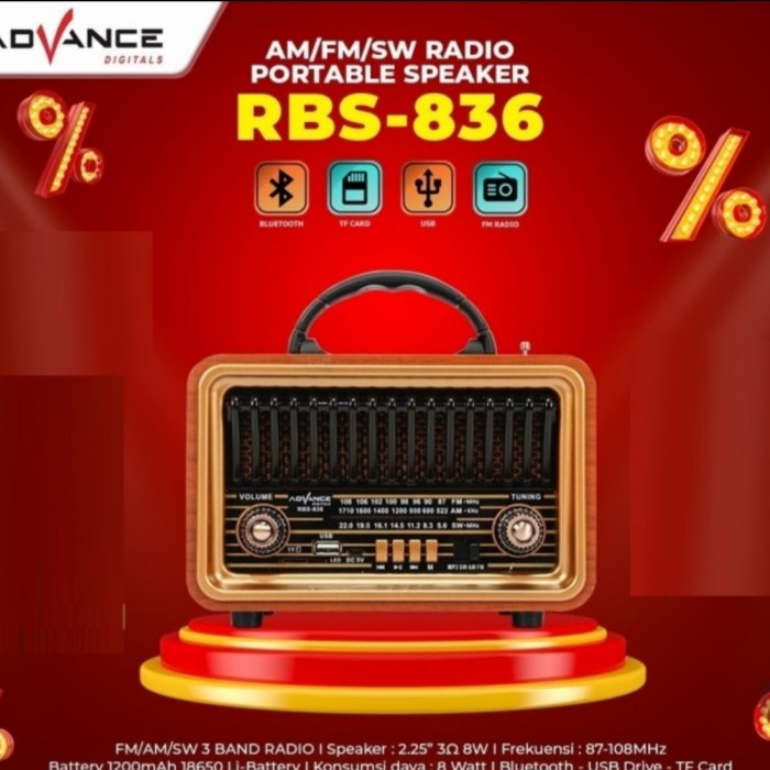 Radio Advance Rbs 836 Rbs836 Radio Jadul Radio Kuno