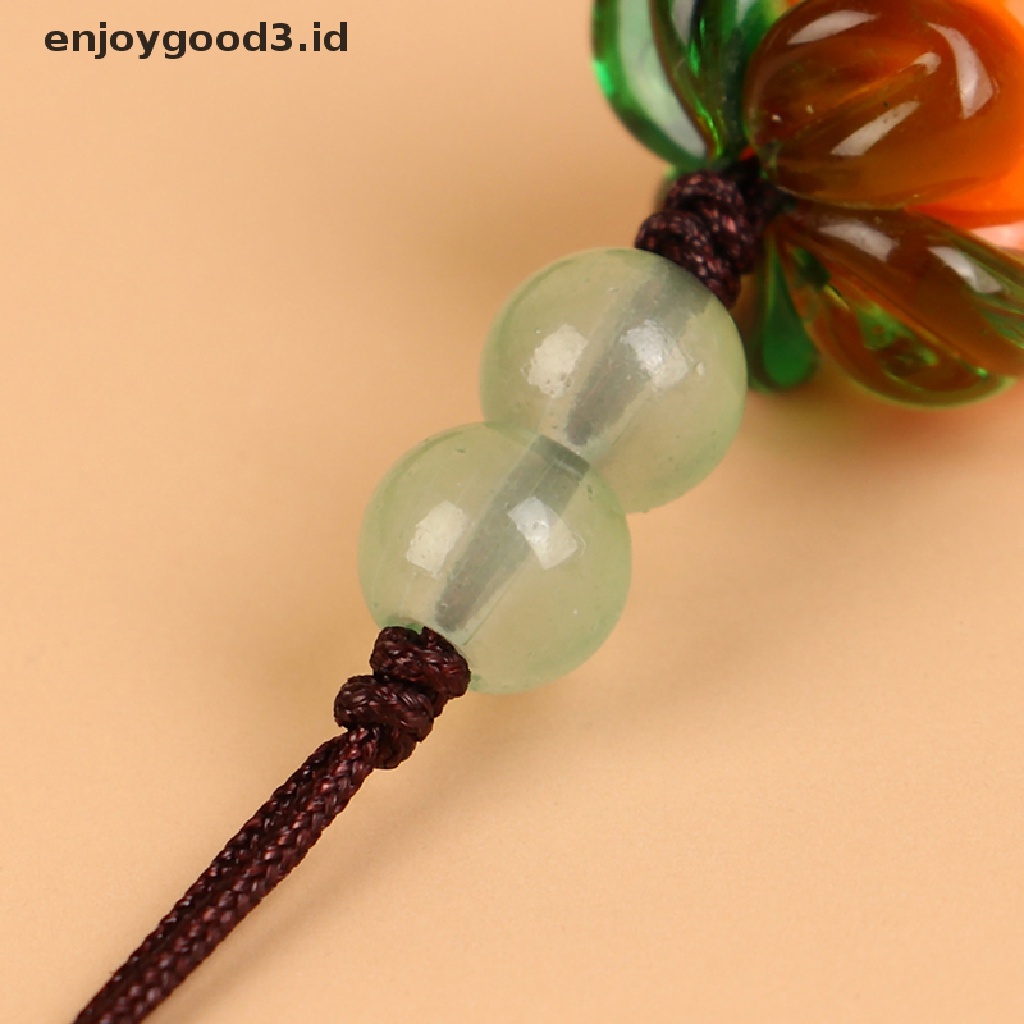 【 Rready Stock 】 For Women Men Glazed Persimmon Jewelry Hanging Ch Nepal Bead Key Chains （ ID ）