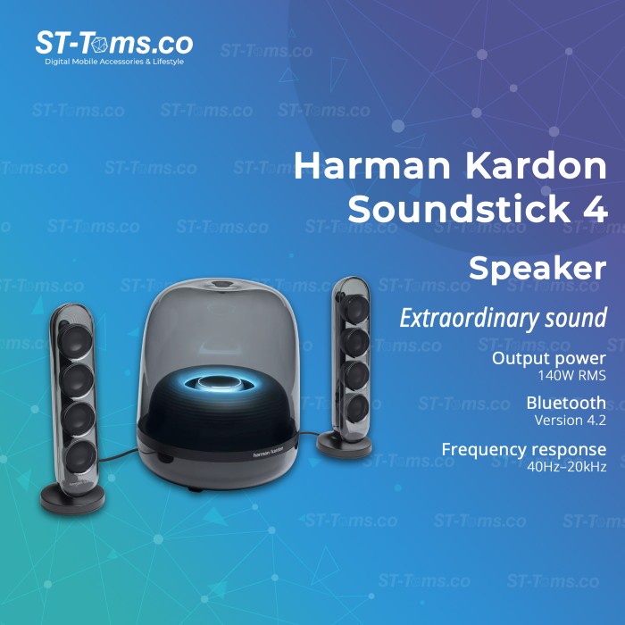 HARMAN KARDON SOUNDSTICKS 4 / SOUNDSTICK 4 BLUETOOTH SPEAKER SYSTEM ORIGINAL