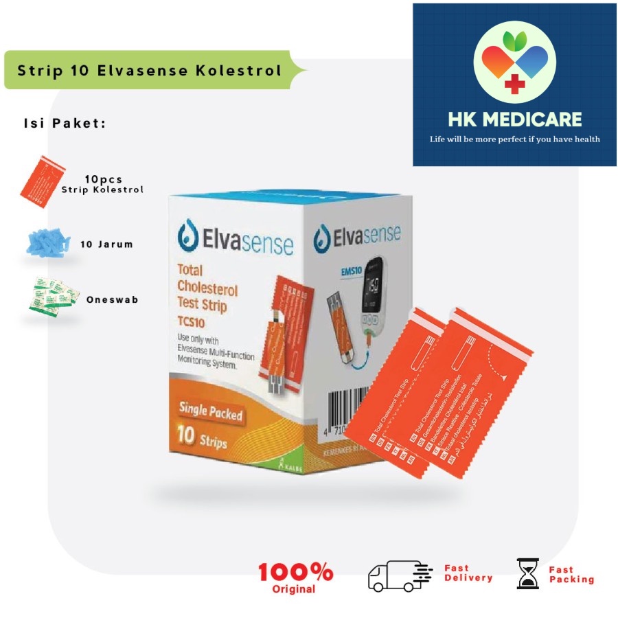 Elvasense EMS10 Alat Cek 3in1 Gula Darah, Kolesterol, Asam Urat - Alat Kesehatan
