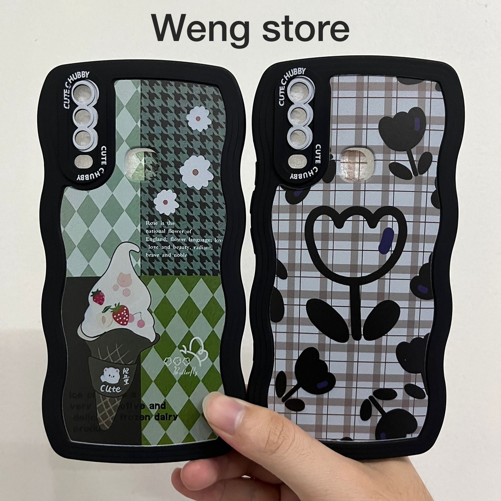 Gelombang Case Motif Cute Chubby For Oppo A5S A12 A3S A15 A16 A9 2020 A31 A57 A74 A95 A96 A76 A53 A54 A17K A17 Realme C33 C30 C11 C31 C35