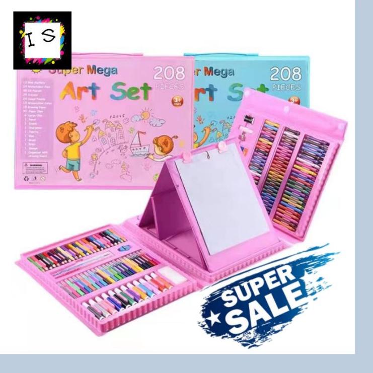 

Paket Untung ART SET 208 / CRAYON MEWARNAI / PENSIL WARNA Crayon Set 208Pcs - Crayon Mewarnai - PENSIL