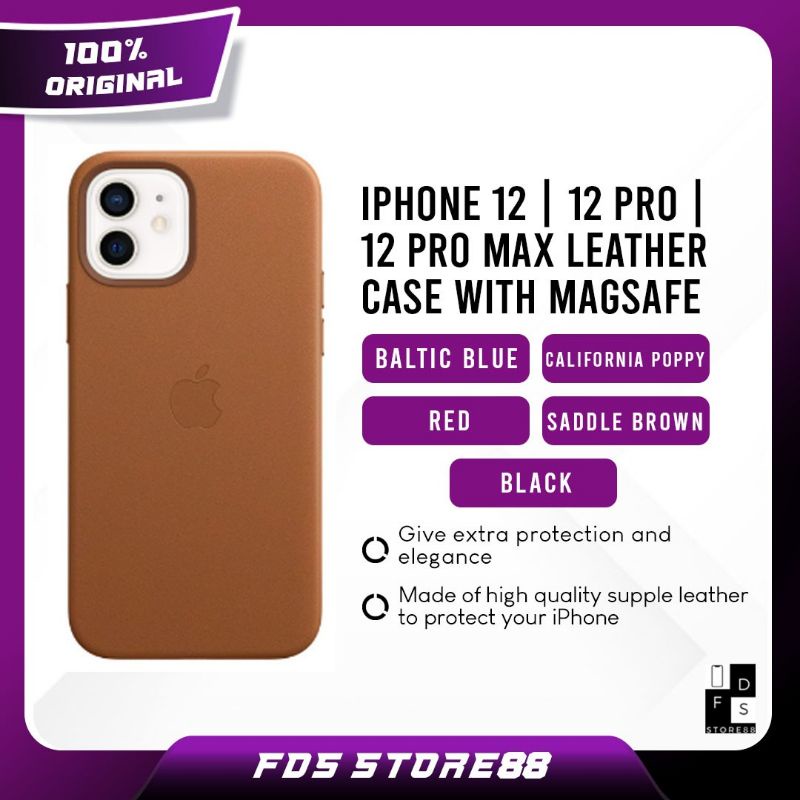 Handphone 12 Pro Max Leather Case with MagSafe |  Handphone 12 Pro Max Silicone Case with Magsafe Original