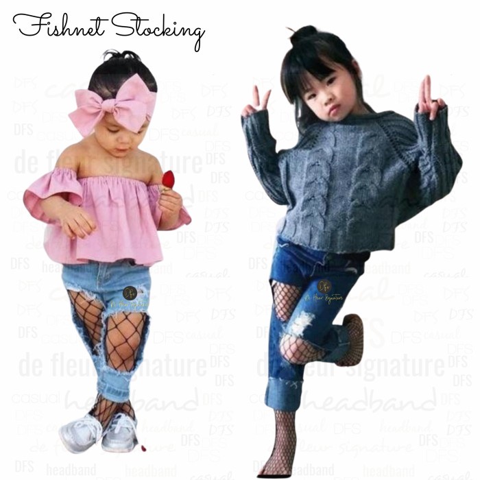 STOCKING FISHNET ANAK - Stocking jaring jala anak