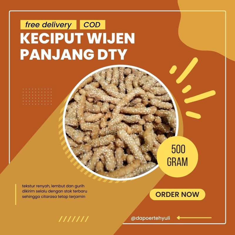 

Keciput Wijen Panjang DTY | Snack Kiloan | Snack Cemilan - 500 gram