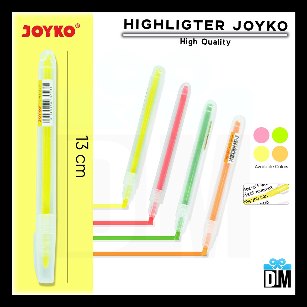 

Highlighter Stabilo Penanda Warna Joyko HL 73-76 Warna Warni Rainbow Alat Tulis #M