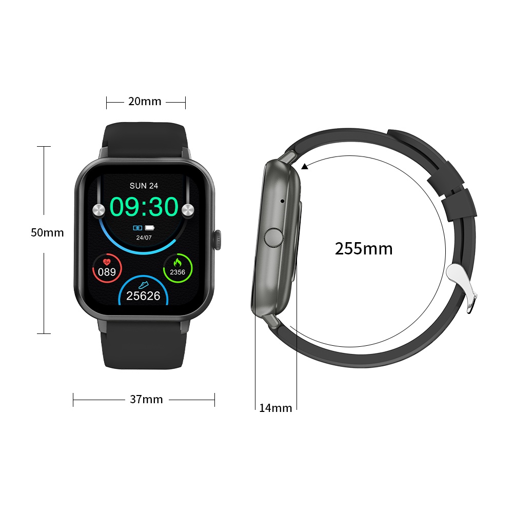 Skmei Smart Watch jam kalkulator Persegi smartwatch sport pria touch screen wanita hp android pintar outdoor olahraga watch
