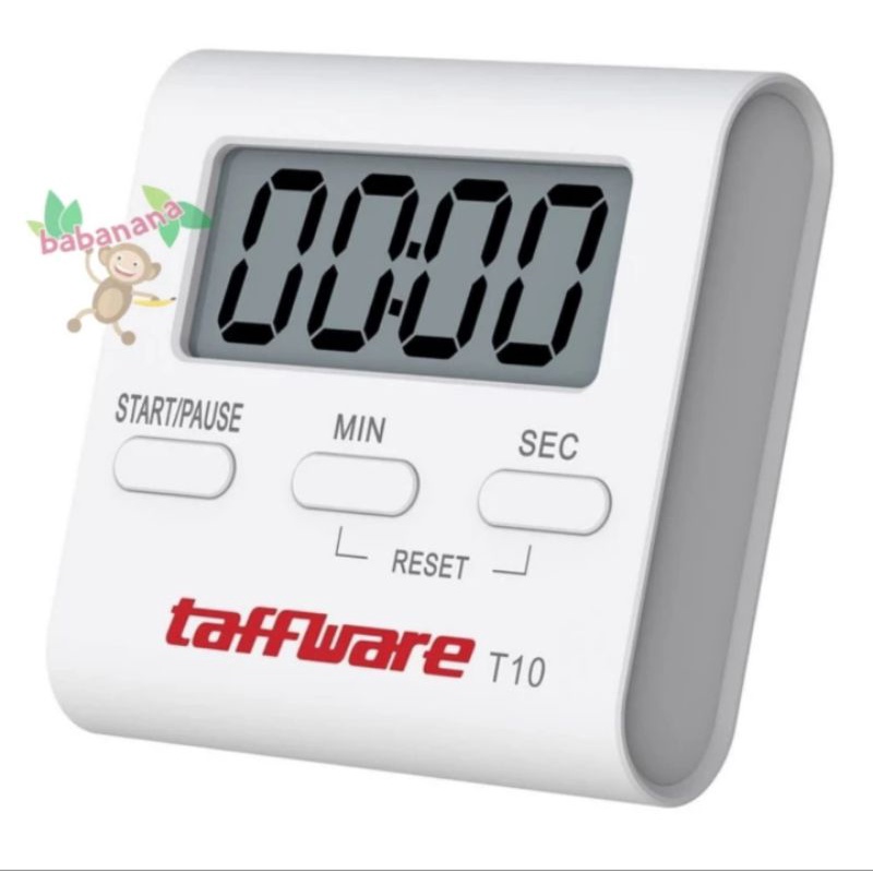 Taffware Timer Masak Dapur Countdown Digital Alarm Clock - T10 - White