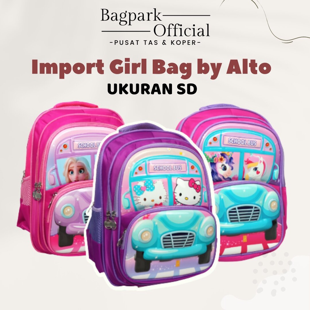 Tas Ransel Anak Perempuan Alto Import 16 Inch Tas Sekolah Anak Perempuan Embos Tas Anak Frozen Hello Kitty Unicorn