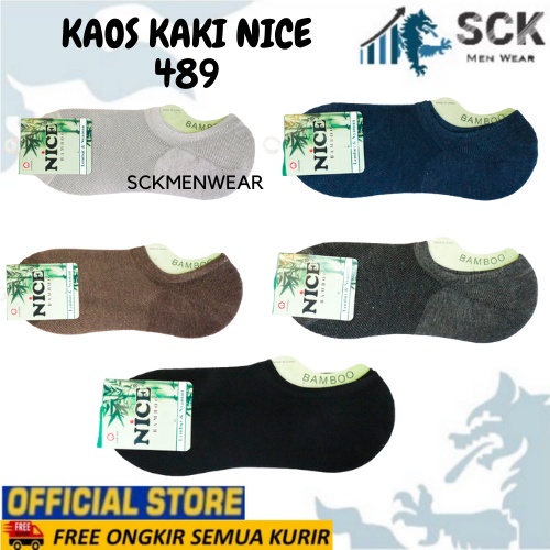 Kaos Kaki Wanita NICE 489 Polos Warna / Kebutuhan Wanita / Invisible Socks Wanita Bawah Mata Kaki Cewek - sckmenwear GROSIR