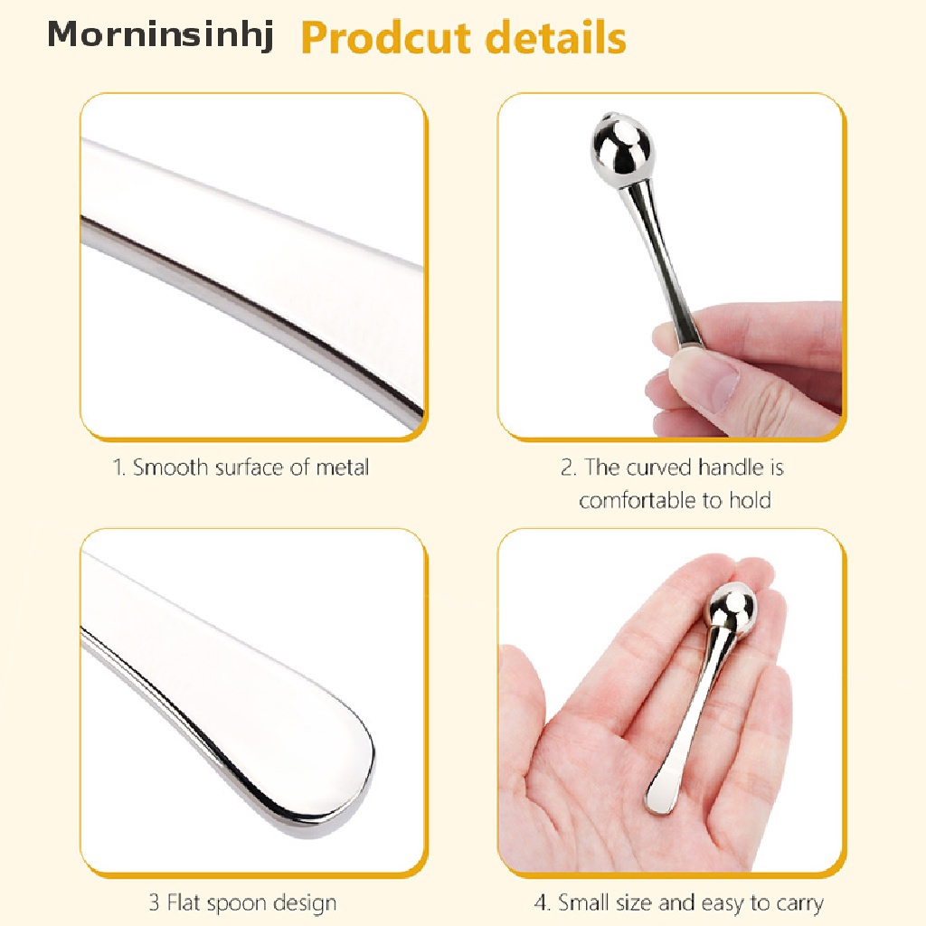 Mornin Alloy Metal Eye Cream Aplikator Kosmetik Spatula Roller Massager Stick Spoon id