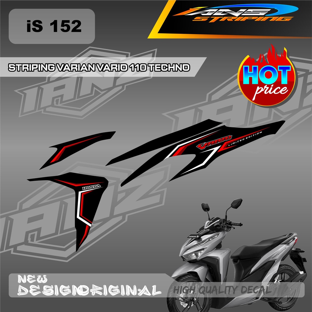 DECAL STRIPING LIST VARIO TECHNO 110 OLD / HONDA VARIO TECHNO 110 MENGGUNKAN BAHAN BERKUALITAS /  TIDAK MUDAH PUDAR / DECAL KERETA VARIO TECHNO  IS152