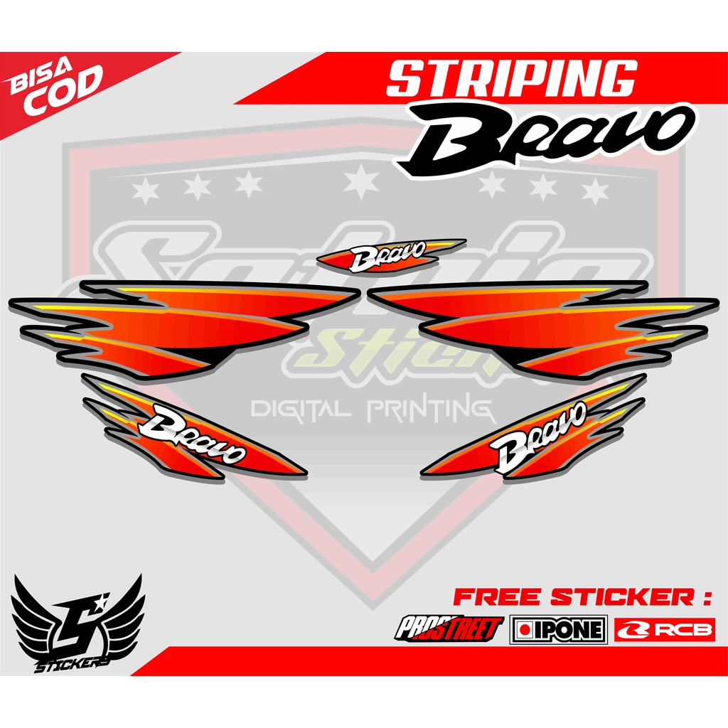STRIPING VARIASI RC 100 BRAVO / STICKER LIST SUZUKI RC 100 BRAVO