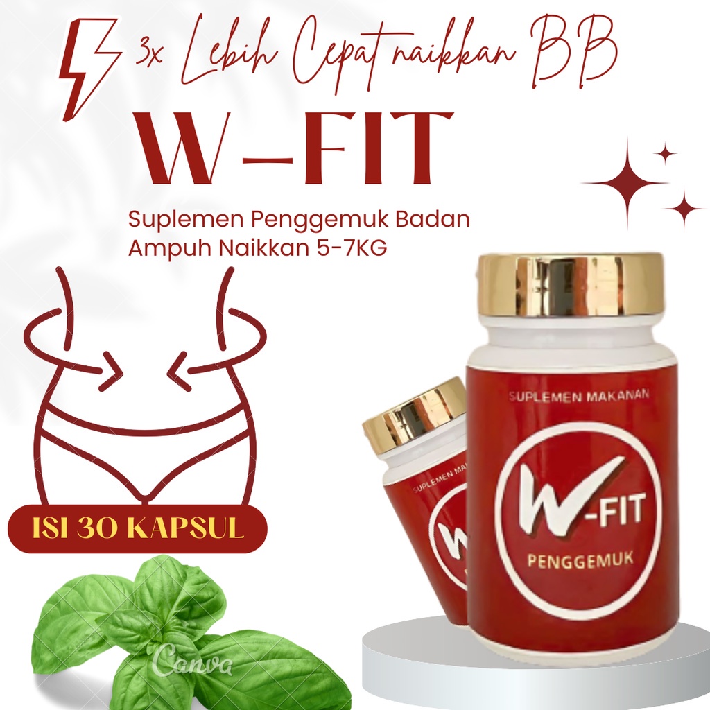 Crystaline Suplemen Penggemuk Badan W Fit isi 30 kapsul solusi untuk menaikkan berat badan