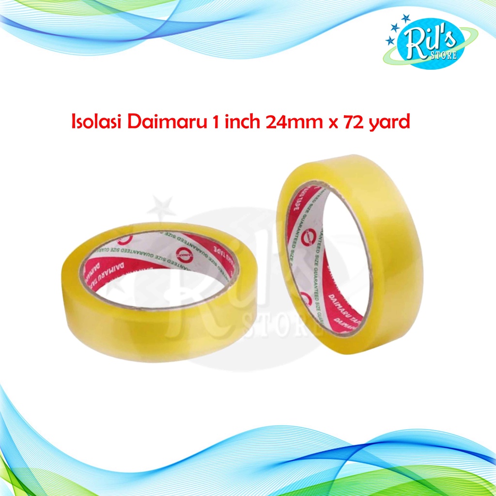 

Isolasi Bening Daimaru 1 Inch / Selotip Kecil Daimaru 24 MM x 72 YARD / Solasi kado