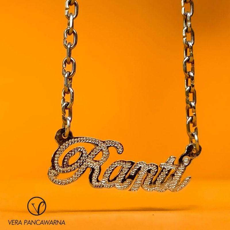 Kalung Custom Nama VP Monel Grafir / Polos