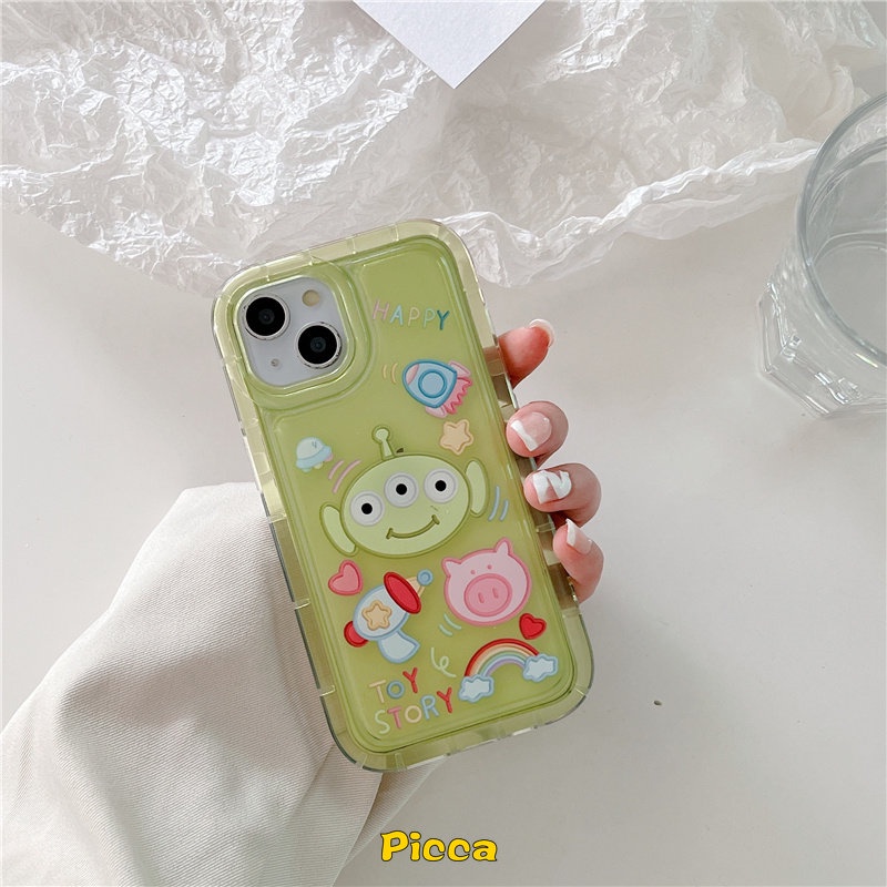 Case Cerita Mainan Kartun Untuk Realme C35 C25Y C25 C11 2020 C15 C25s C33 C21Y C12 Realme 6i 5i 5s C11 2021 5 C20 C20A C3 Lovely Alien Buzz Lightyear Airbag Shockproof Soft TPU Cover