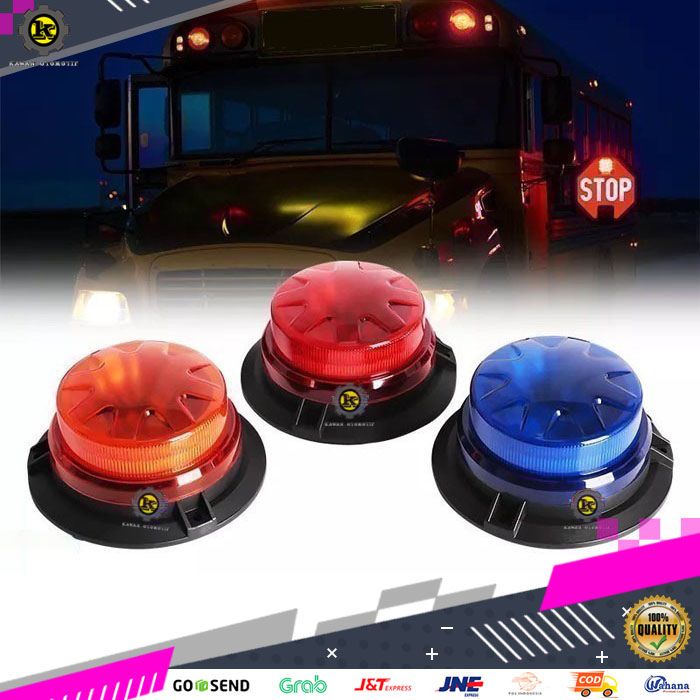 Lampu Led Rotary Rotari Blitz Variasi Mobil Ambulan Atas Atap Truk Truck 12/24 Volt
