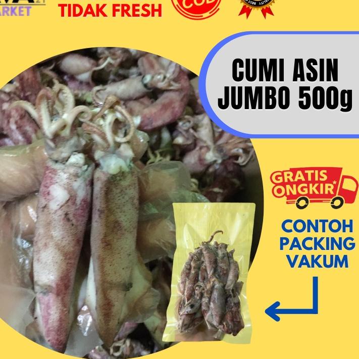 

❊ Cumi Asin Fresh Size JUMBO 500 Gram ☂