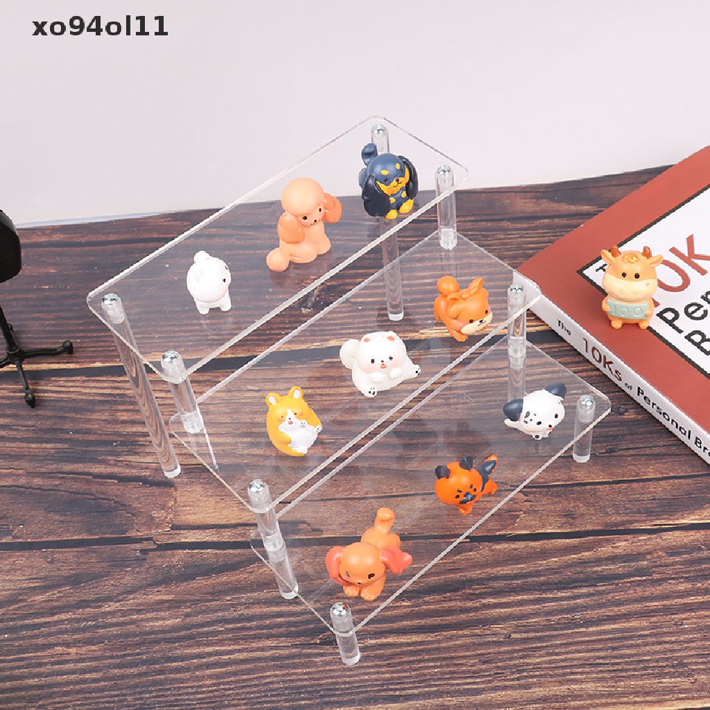 Xo Trapesium Display Stand Boneka Acrylic Display Kosmetik Rak Penyimpanan Perhiasan OL