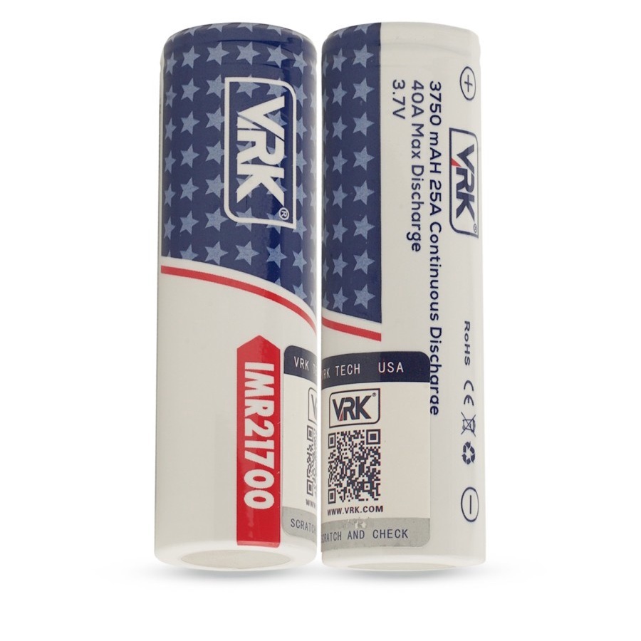 Authentic Battery VRK 3750mAh 25A 21700 by VRK USA x Preva