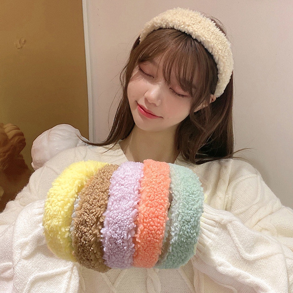 BRGUNIK Bando Korea Bulu Lembut Fluffy &amp; Tebal Bando Korea Wool Lembut A075