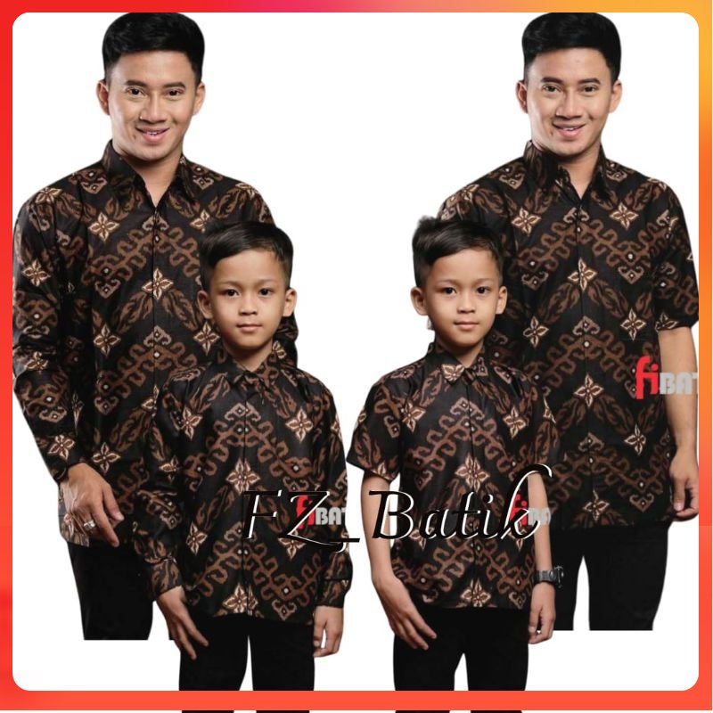 Kemeja Batik Anak Laki-Laki Lengan Panjang Couple Batik Ayah Dan Anak cowok butikdian