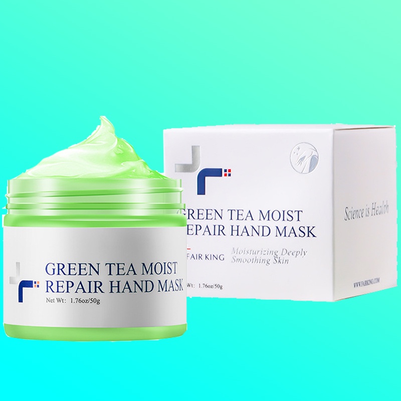 Fair King Green Tea Moist Repair Hand Mask Moisturizing Deeply Smoothing Skin Masker Tangan Melembab