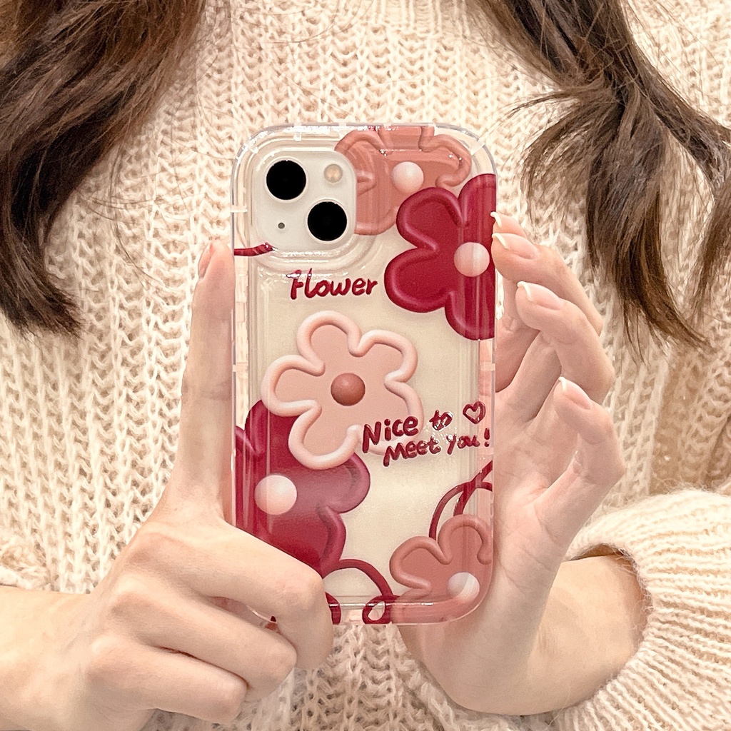 IPHONE Cocok Untuk Iphone14 14pro 14plus 13 13mini 13pro 13prm iPhone12 7Plus 8Plus Xr XS 13 12mini Pro Max Empat Sudut Casing Ponsel Transparan Tahan Guncangan