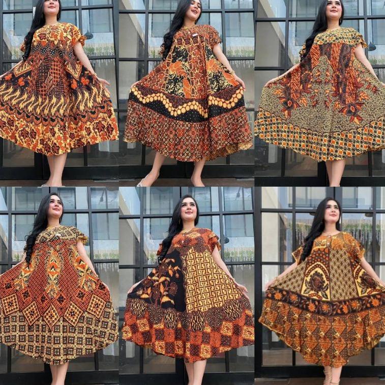 MENARIK DASTER PAYUNG JUMBO SOGAN BATIK DASTER KLOK KENCANA