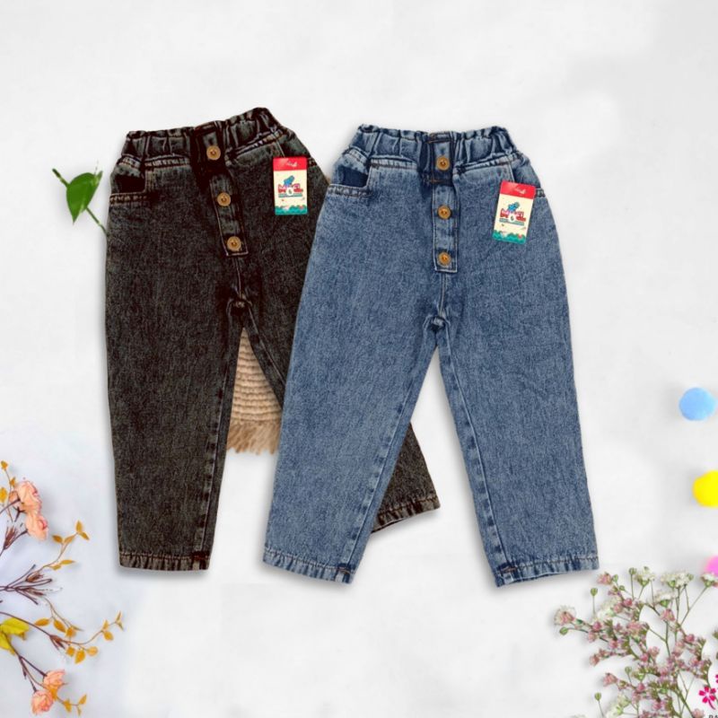 Celana Jeans Panjang Anak Perempuan Snowash Snowblack Usia 2-10 tahun / Denim anak cewek