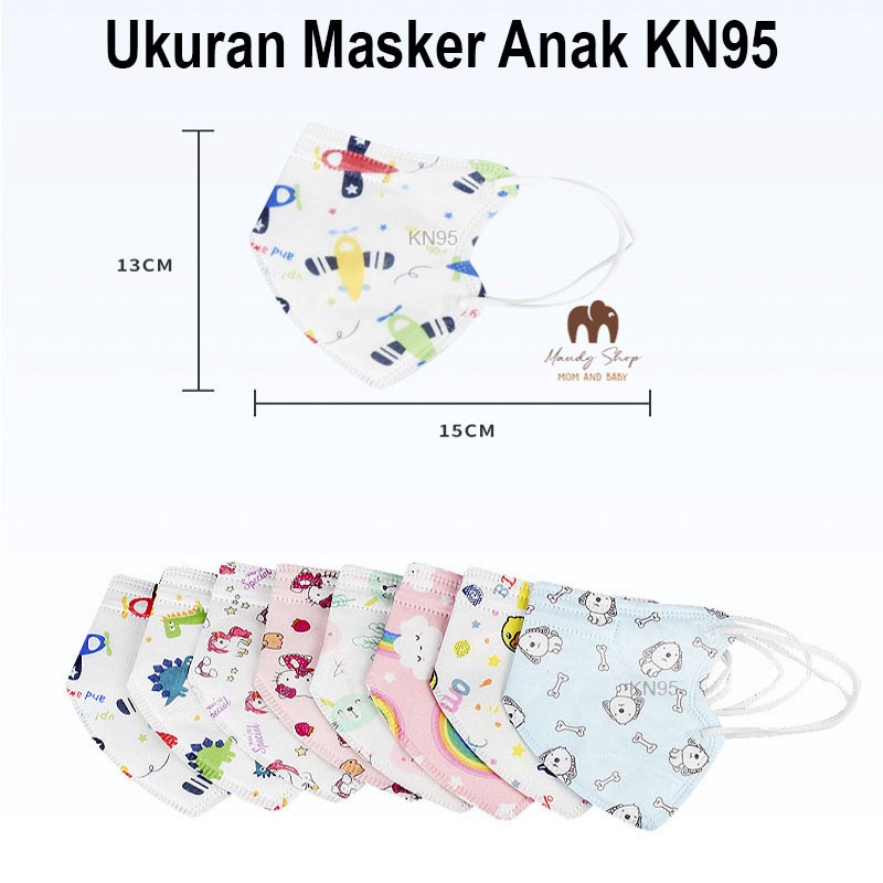 Masker Anak Motif Cartoon KN95 Duckbill 5 PLY Usia 3 - 12 Tahun