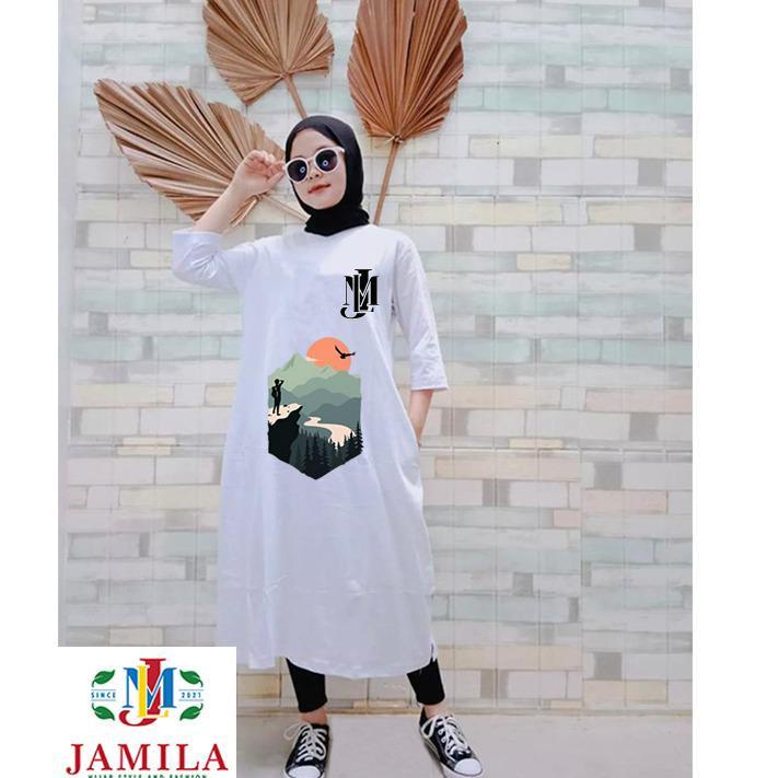 12.12 HARGA GROSIR LONG DRES JAMILA /JAMILA Tunik /LONG DRES Fashion Muslim Wanita/LONG DRES Kaos Ju