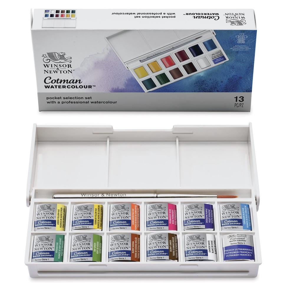 

H24 Winsor & Newton Cotman Watercolours Sketchers' Pocket Box / Cat Air Winsor Newton Cotman TERLARIS さ