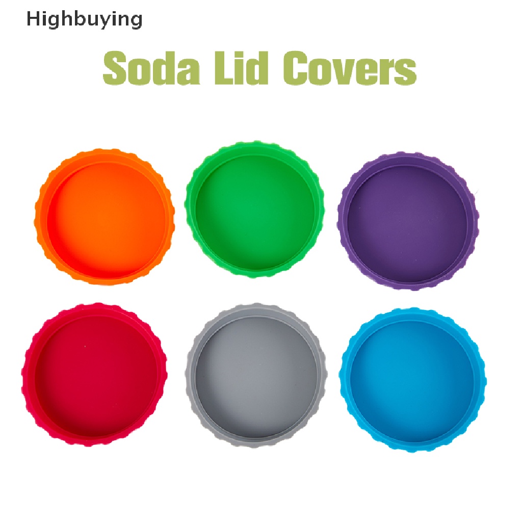 Hbid 1Pcs Soda Lid Cover Multiwarna Pelindung Kaleng Minuman Silicone Can Cover Tutup Botol Bir Tin Can Soda Coke Cap Glory