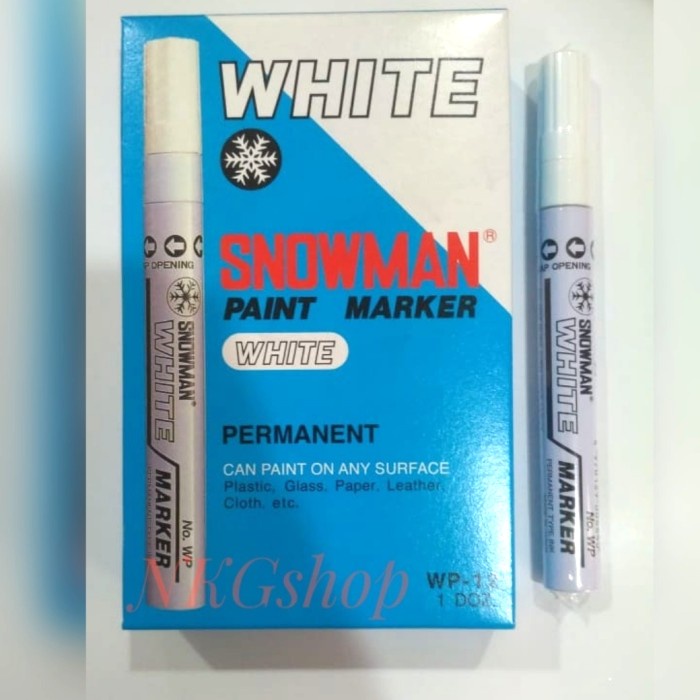 

BISA COD Spidol paint marker snowman putih/spidol putih permanent-WP 12