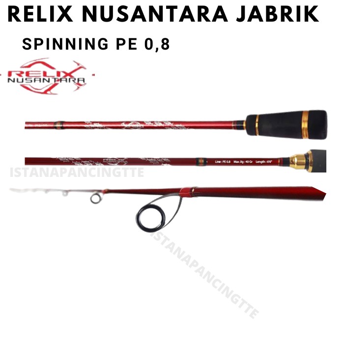 Rod RELIX NUSANTARA JABRIK ULTRA LIGHT JIGGING SERIES 662 PE 0.8 FUJI JORAN SPINNING/OH OVERHEAD