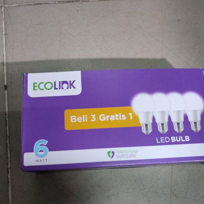 ecolink 6w led bulb 6watt multipack 3 free 1 (3+1) 6 watt