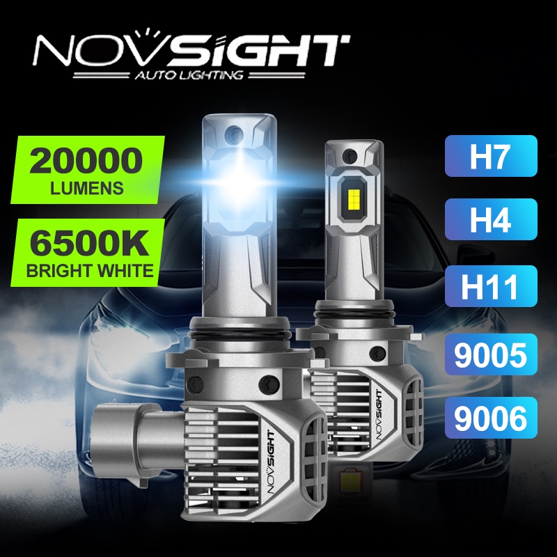 Novsight N62 Super Terang Lampu Kabut Depan Mobil LED H4 H11 H7 9005 9006 90W 20000LM 6500K