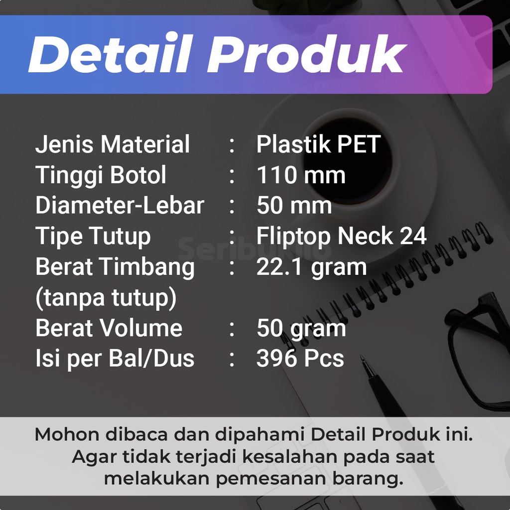 Botol Fliptop SBR 150 ml/Botol PET SBR 150ml Clear - Fliptop Clear/Putih/Hitam