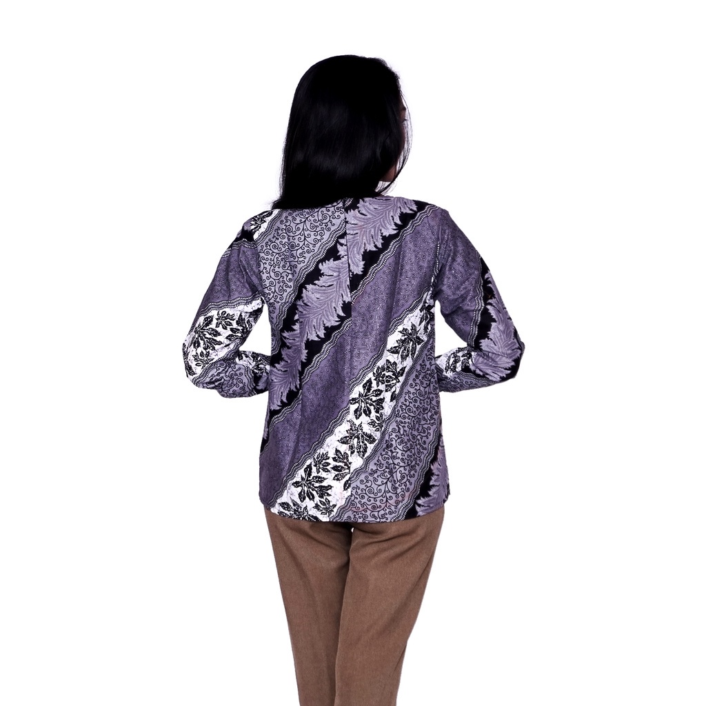 Batik Wanita Atasan Blouse Modern Trendy Bahan Katun Tidak Streetch