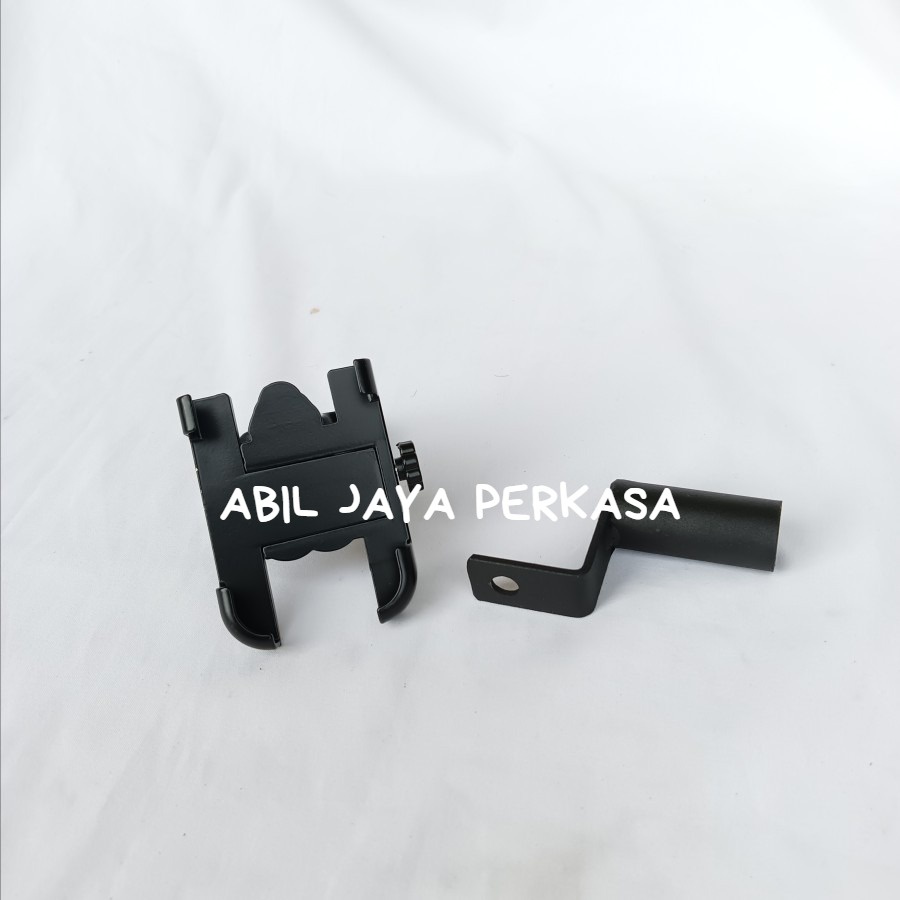 PAKET BRACKET BREKET LAMPU SEPION SAMPING DAN HOLDER HP ALUMUNIUM C1