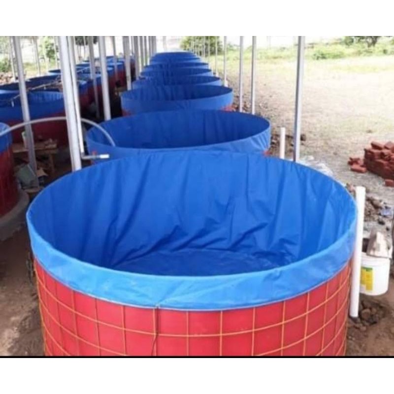 kolam bundar D2 T50 orchid terpal saja