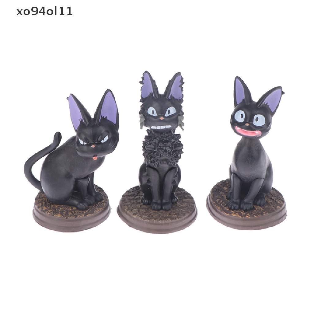 Xo 6Pcs Boneka Hewan Kucing Hitam Tokoh Anime Model Desktop Lucu Hiasan Mobil Dekorasi Rumah Mainan Anak Boneka Doll Mikro Landscape Ornamen Sisipan Kue OL