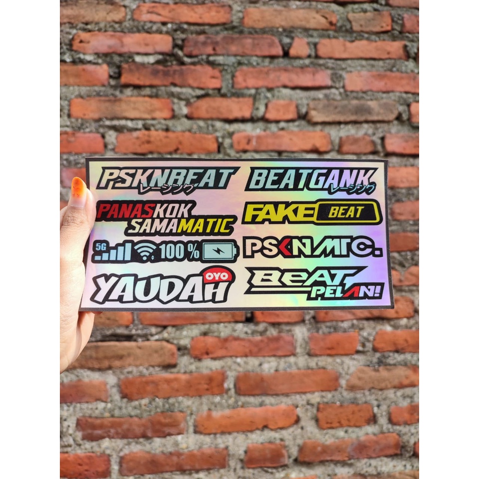 Stiker racing motor beat pelan stiker motor racing pskn beat bahan hologram