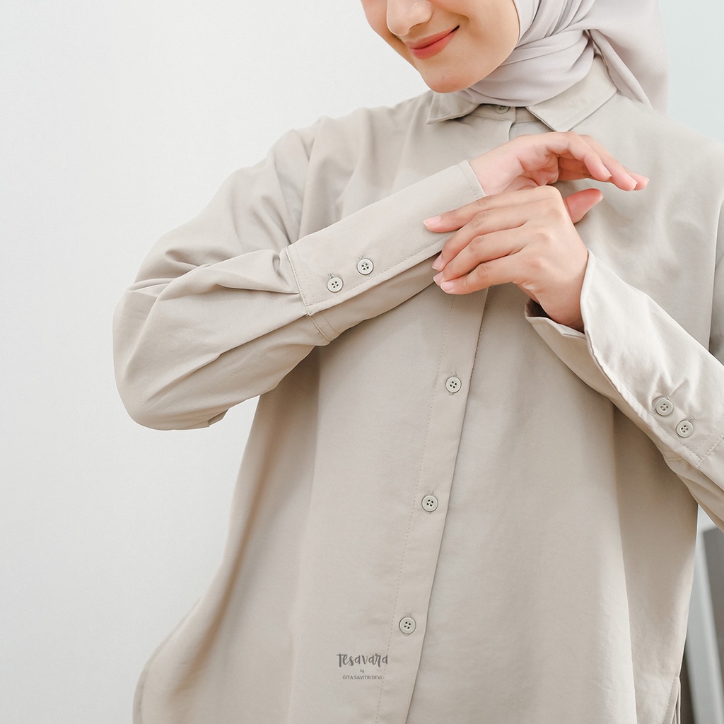 Tesavara | Spring Collection | Kemeja dan Rok Linen Wanita Basic All Size