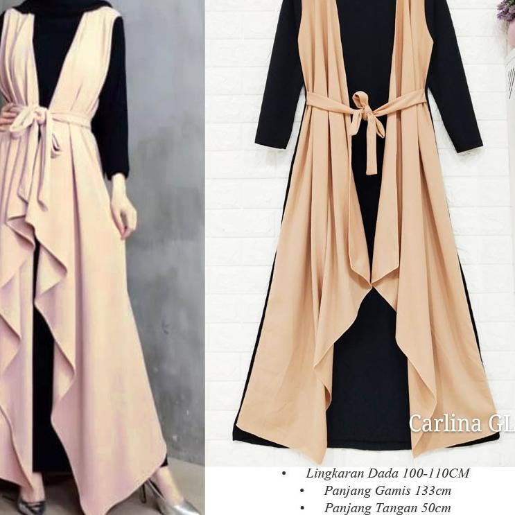 ✩ GAMIS MUSLIM JILL SET 2in1 CARLINA FASHION ➵