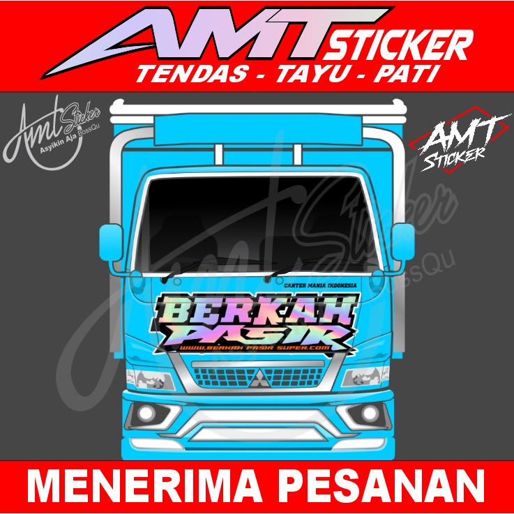 Stiker Kabin Depan Truk Canter - Stiker Hologram bisa Custom/Request