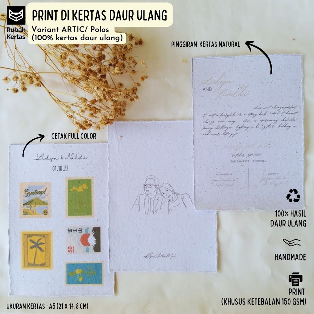 

Cetak Printing Di Kertas Daur Ulang Putih A4/A5 Satuan