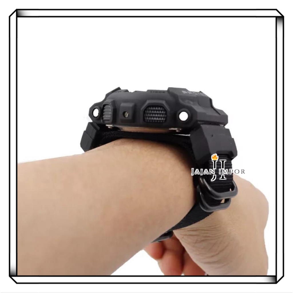 Strap kanvas universal gshock G SHOCK Casio Nilon Kanvas Strap GD110/110/120 GA110/100 DW5600 DW6900 GA400 dengan Konektor Adaptor